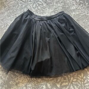 Aqua Black Tulle Skirt